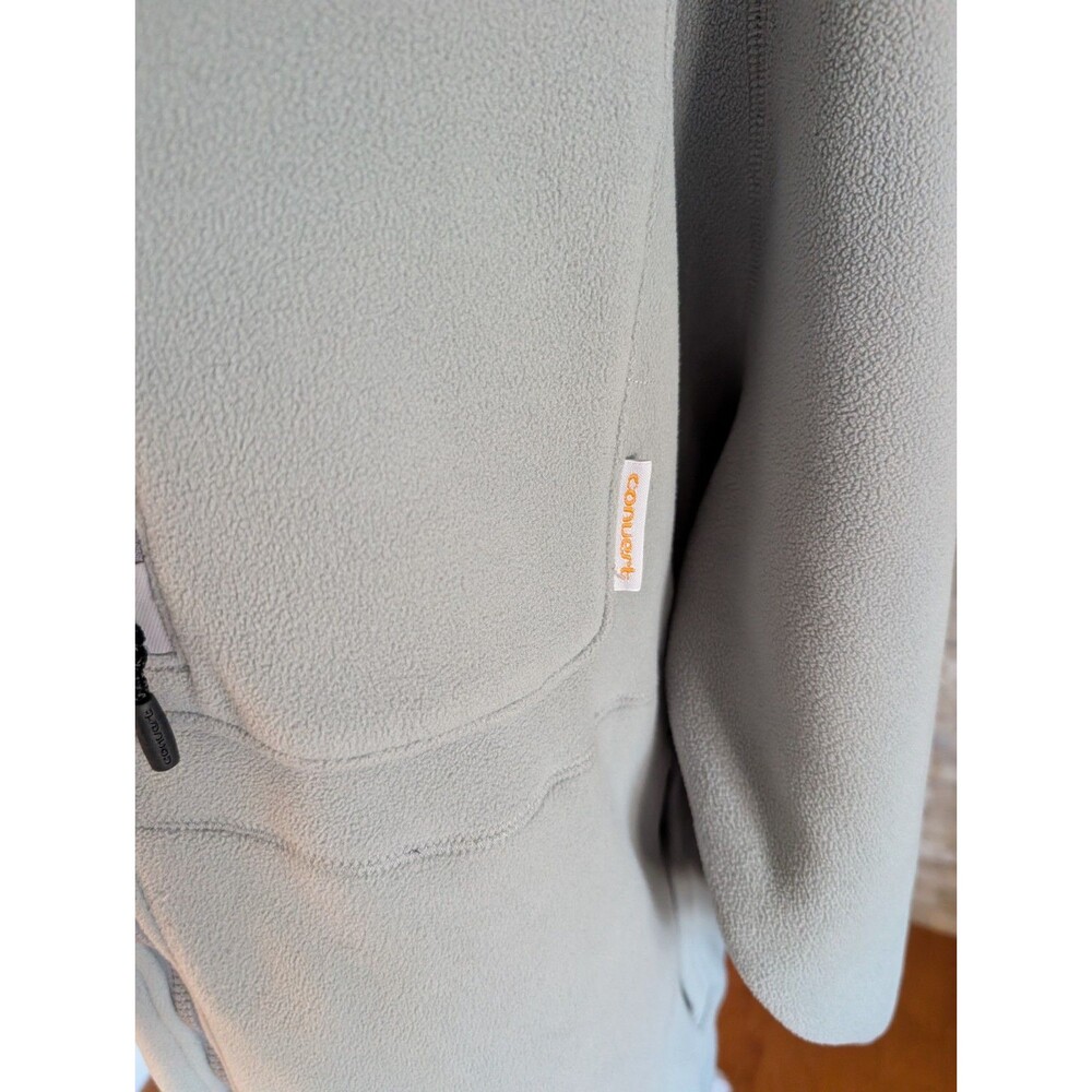Columbia Gorpcore Fleece Zip Up Jacket Orange Grey Skater Normcore Grunge XL image 5